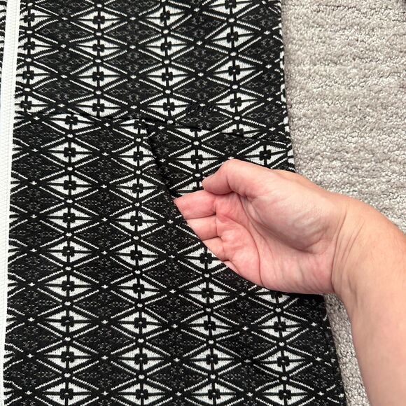 KAVU Sweater Womens Small Black White Geometric Hooded Pockets Full Zip - Picture 6 of 11